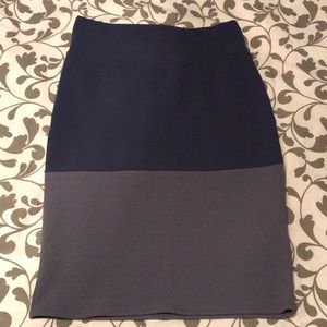Navy & Grey LuLaRoe Cassie Pencil Skirt M